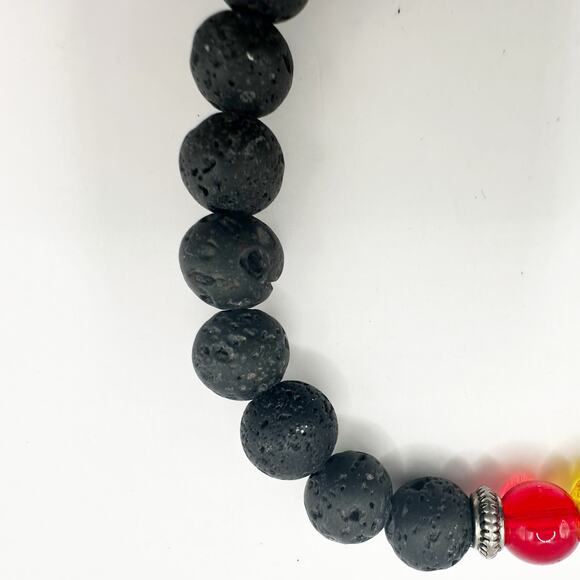 7 Chakra Bracelet Stretch Lava Stone Beads Beaded Boho Inspirational Energy - Picture 6 of 9